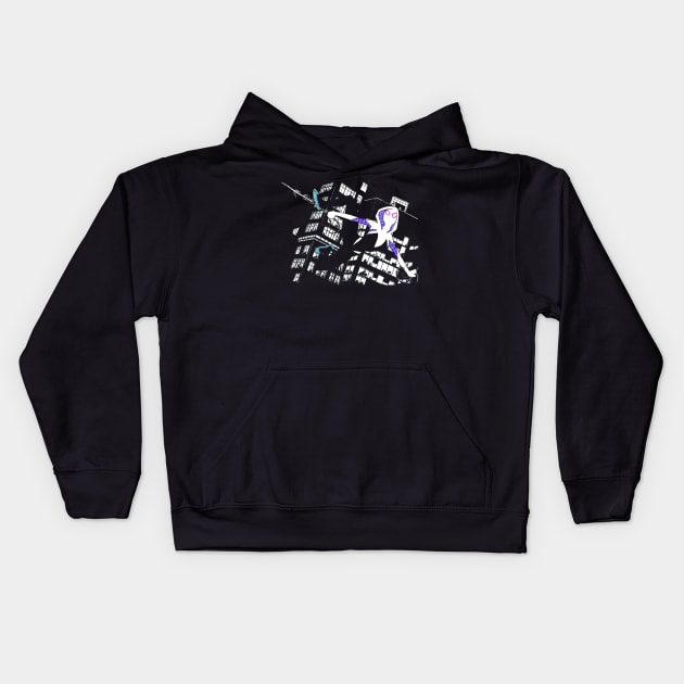 Night-Swinging Kids Hoodie by Djnebulous